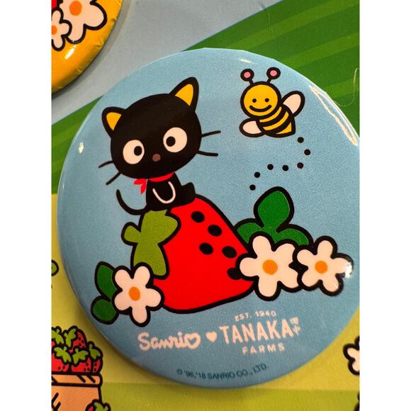 Hello Kitty Sanrio Tanaka Farms 5-Piece Buton Set - Picture 6 of 10